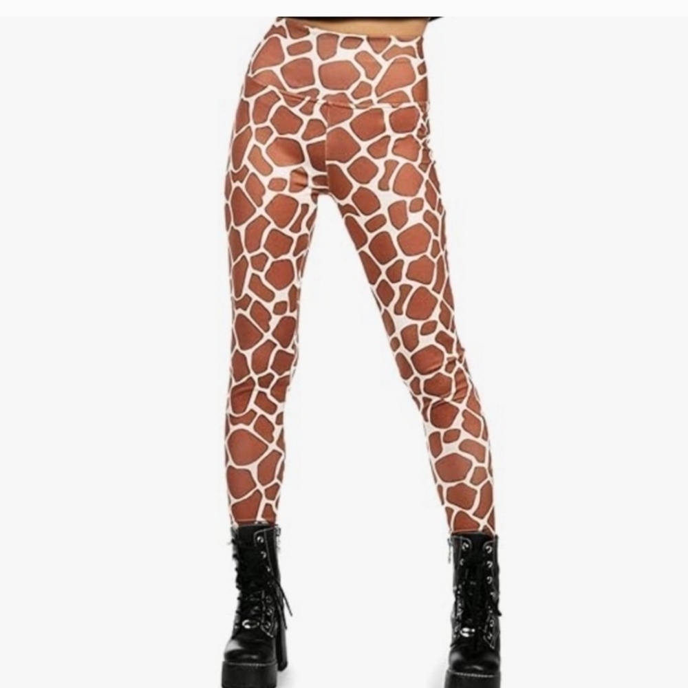 Tipsy Elves NWT Halloween Giraffe Print Leggings High Waisted‎